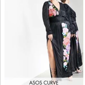 ASOS curve edition maxi dress w/ embroidery